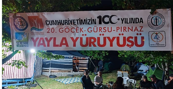 Göcek yörük yürüyüşü katılımcılarına “Kırsal Kalkınma ve Yörük Kültürü” konulu bir sunum yapıldı