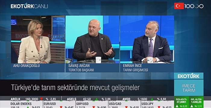 TÜRKTOB Başkanı Savaş Akcan, İmece Tarım programının konuğu oldu