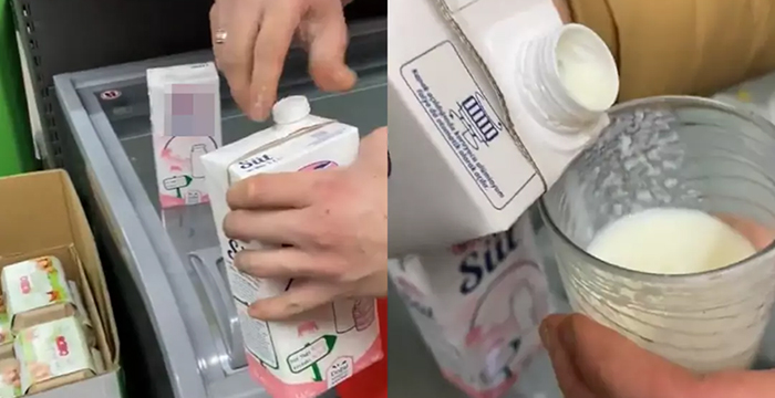 Üç harfli marketlerden birinde daha bozuk süt vakası