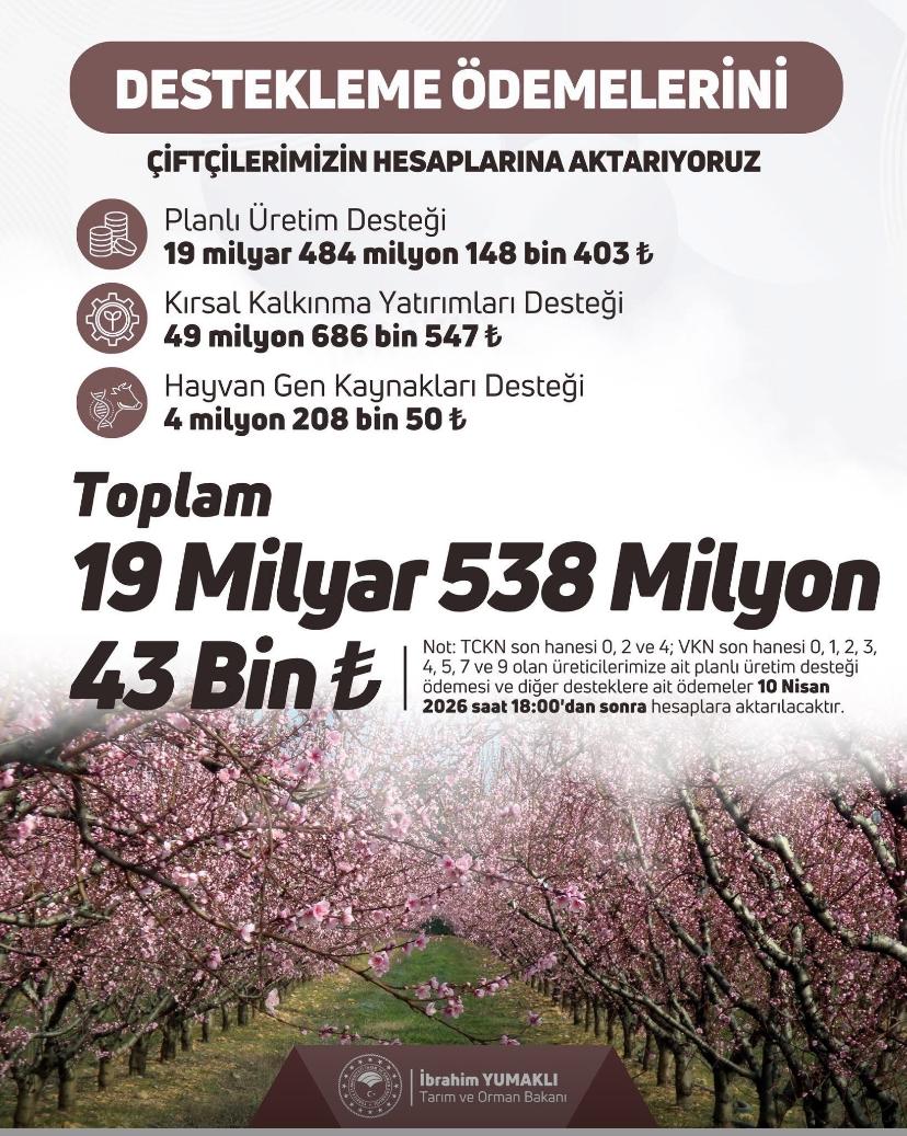 19.5 Milyar Liralık Destekleme Ödemesi Hesaplara Aktarılıyor 2 destekleme odemesi