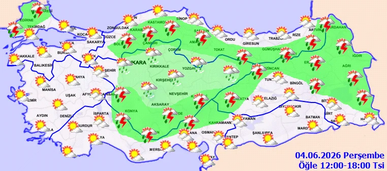 Meteoroloji: 19 ilde sağanak yağış bekleniyor 2 harita