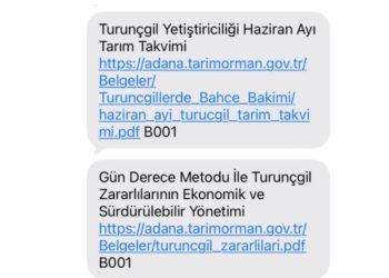 Üreticilere detaylı teknik bilgilendirme mesajı
