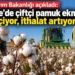 ABD Tarım Bakanlığı açıkladı: Türkiye’de çiftçi pamuk ekmekten vazgeçiyor, ithalat artıyor