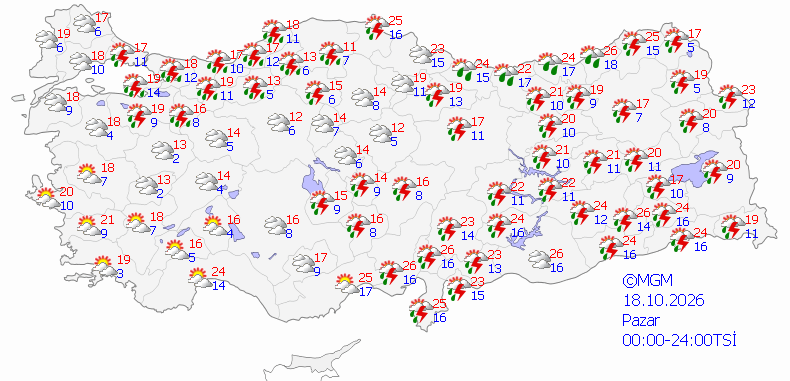 Meteoroloji saat verdi: İstanbul ve 4 il için turuncu, 36 il için sarı kodlu uyarı