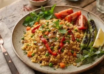 Tane tane, kokulu sebzeli bulgur pilavı tarifi…